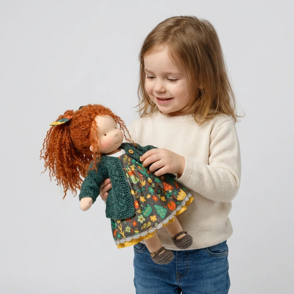 Toddler Doll Hypoallergenic Cotton & Wool Neutral Face
