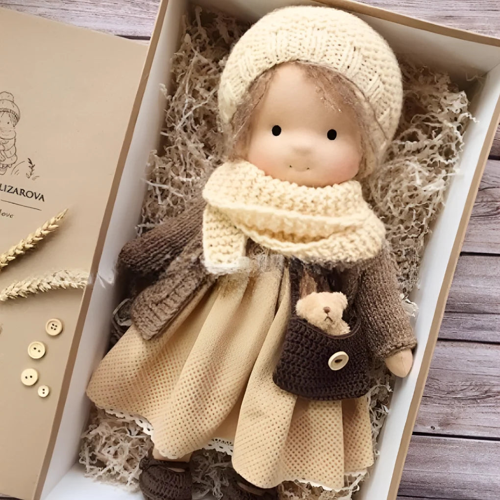 Toddler Doll Hypoallergenic Cotton & Wool Neutral Face