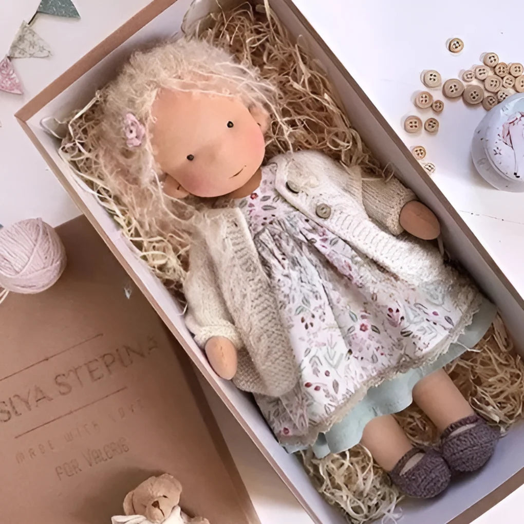 Toddler Doll Hypoallergenic Cotton & Wool Neutral Face
