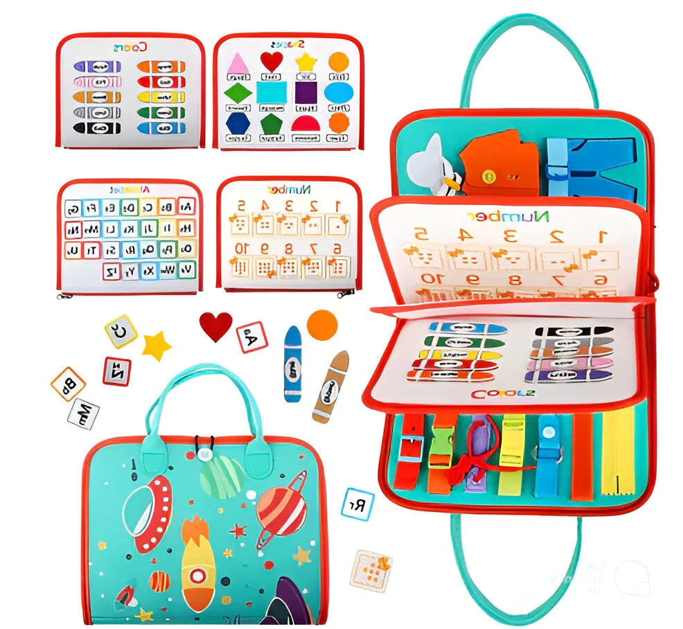 Toddler Sensory Board Interactive Travel-Friendly Screen-Free