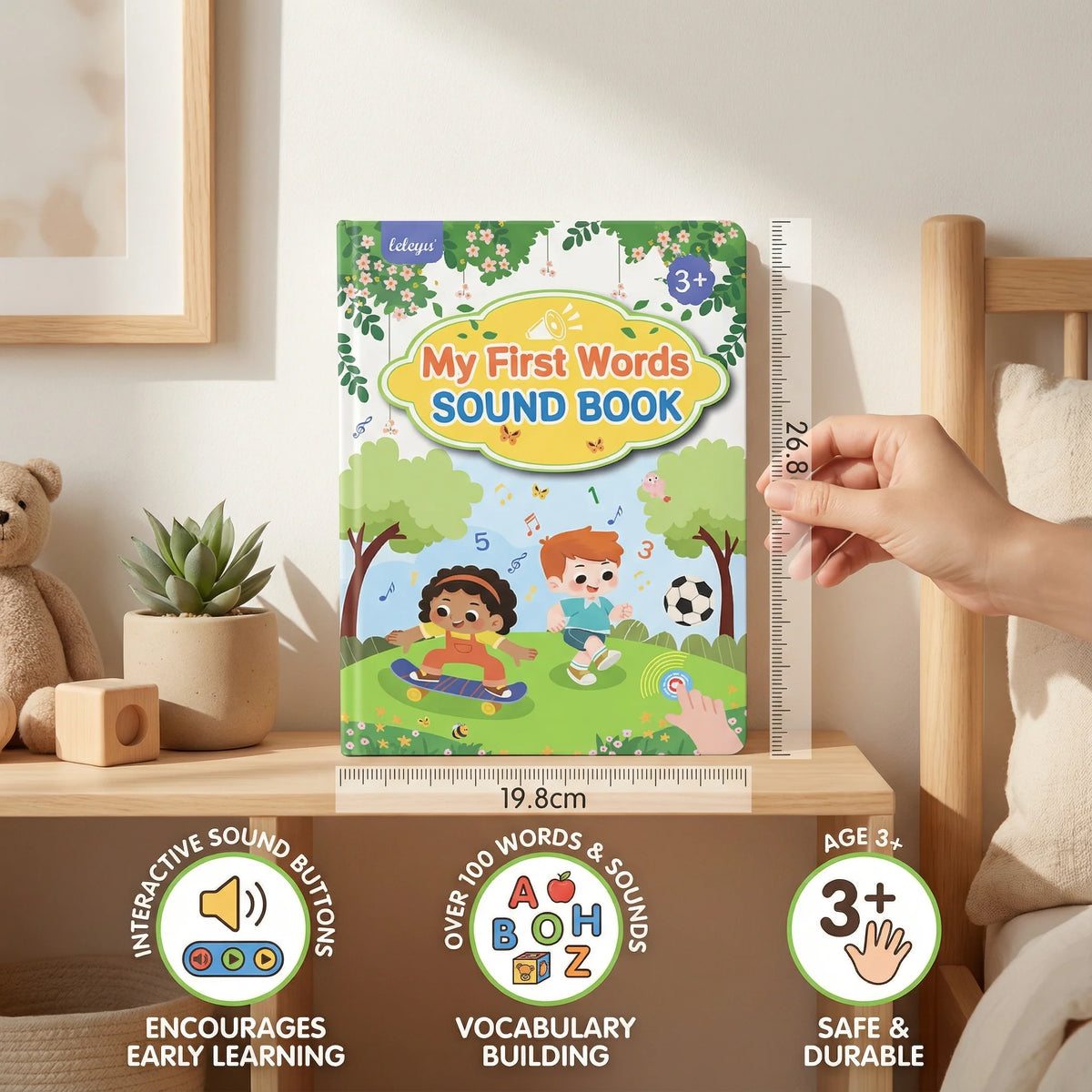 Toddler Sound Book Interactive Audio Buttons English Vocabulary Learning