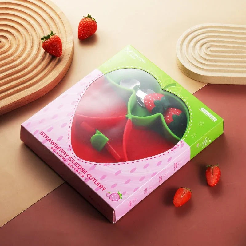 Toddler Suction Plate BPA-Free Silicone Divided Compartments Dishwasher-Safe