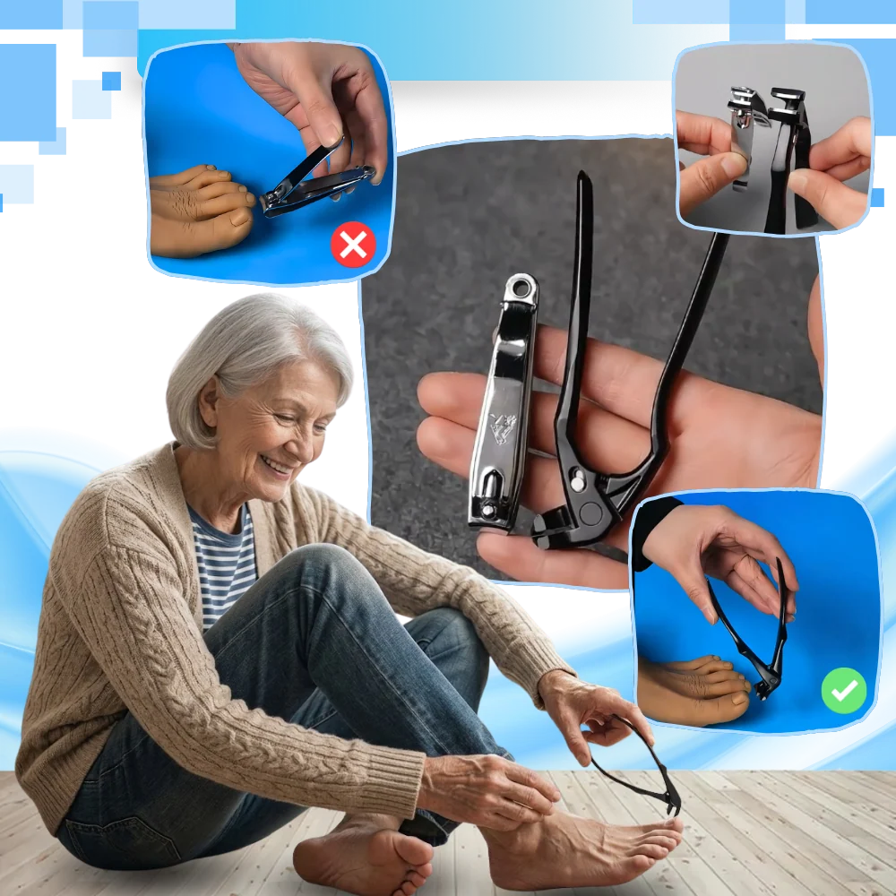 Toenail Clipper Extended Handle Nail Catcher & Shaper Set
