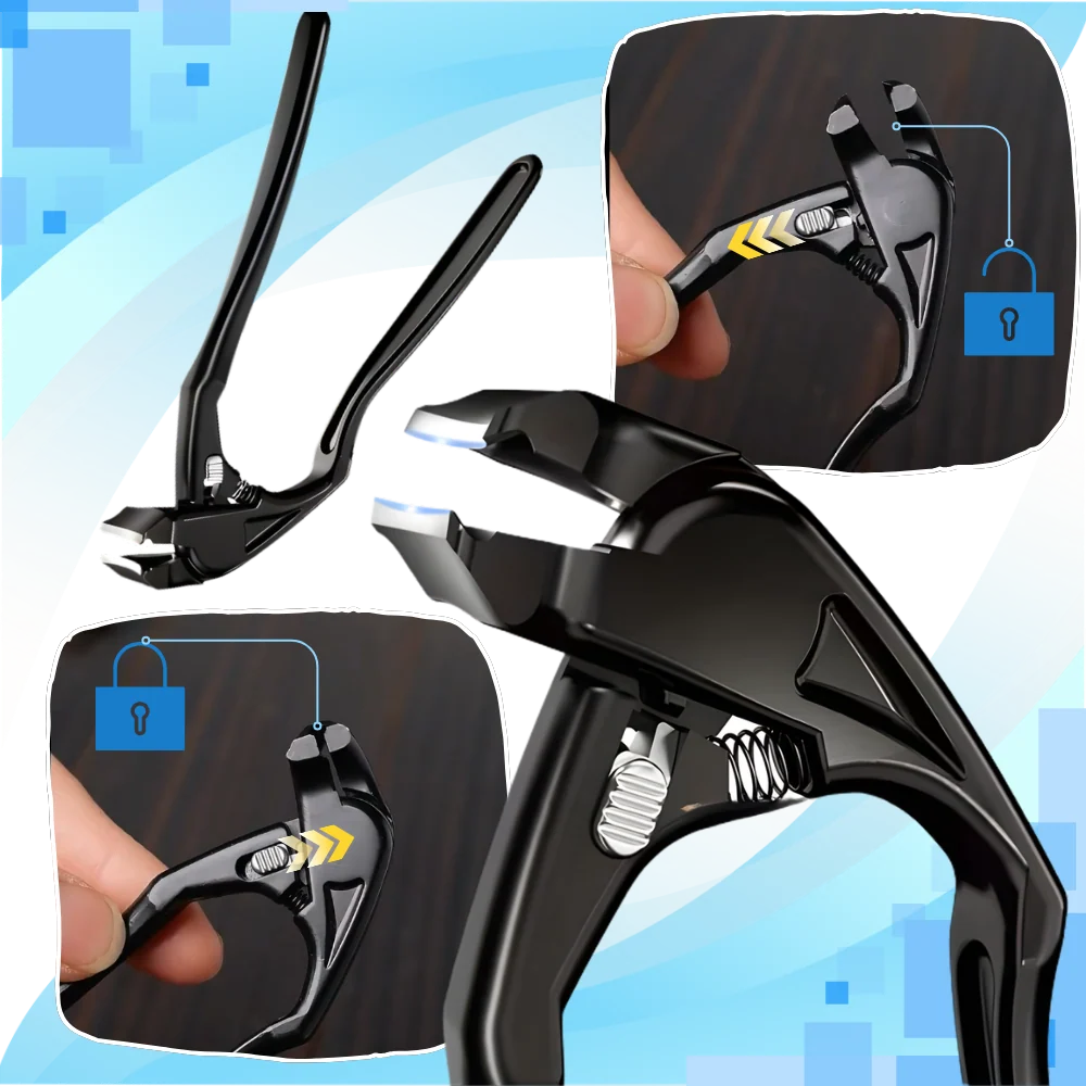 Toenail Clipper Extended Handle Nail Catcher & Shaper Set