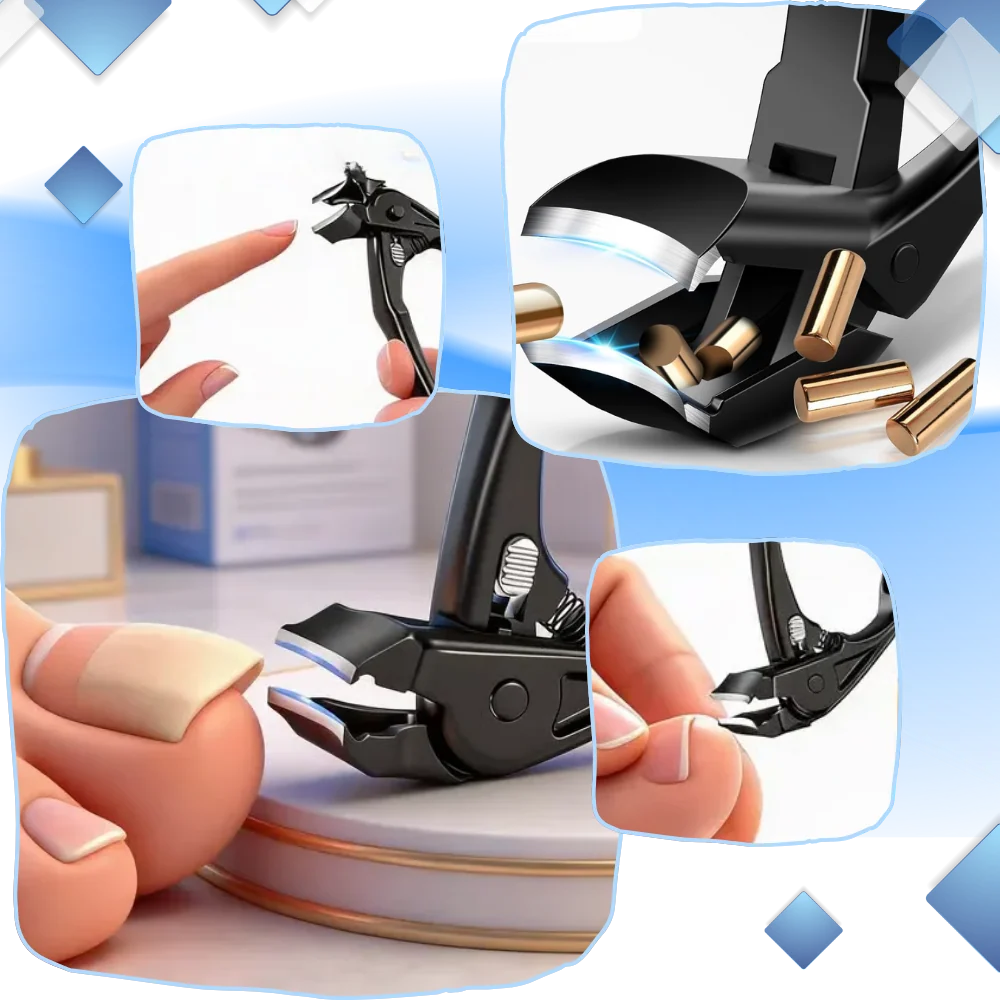 Toenail Clipper Extended Handle Nail Catcher & Shaper Set