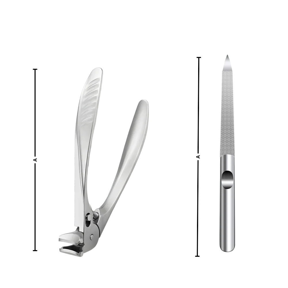 Toenail Clipper Extended Handle Nail Catcher & Shaper Set