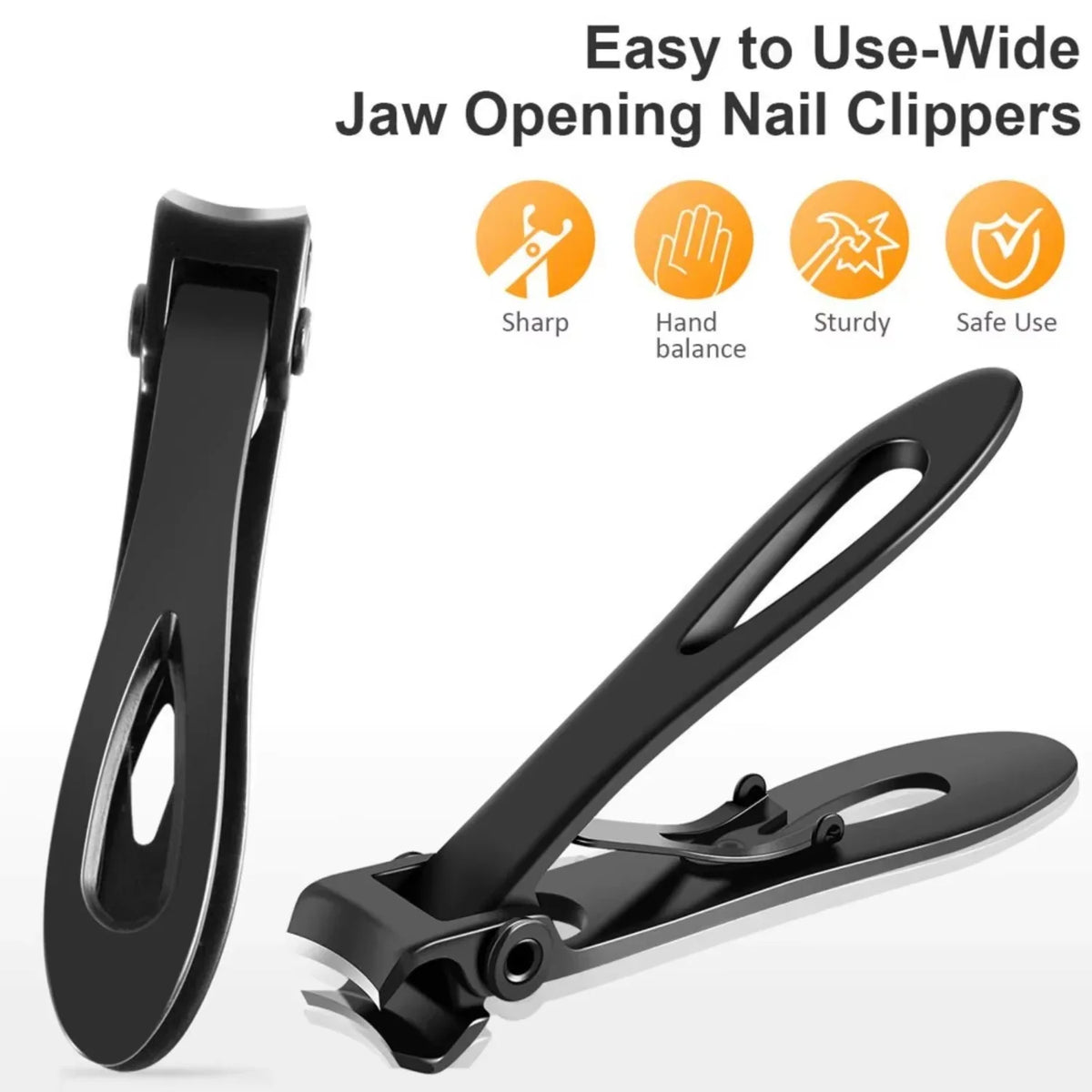 Toenail Clipper Extra-Wide Jaw Ergonomic Grip for Thick Nails