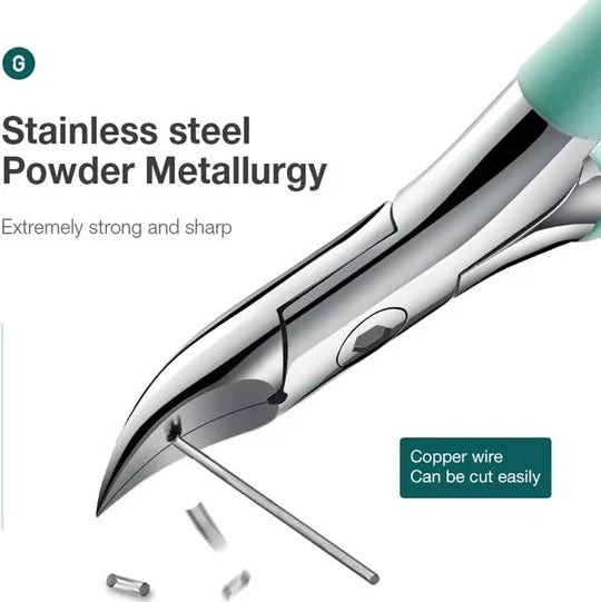 Toenail Clipper Stainless Steel Curved Blades Comfort Grip