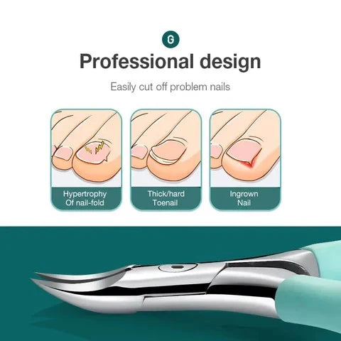 Toenail Clippers Stainless Steel Anti-Splash Shield Non-Slip Grip