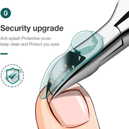 Toenail Clippers Stainless Steel Anti-Splash Shield Non-Slip Grip