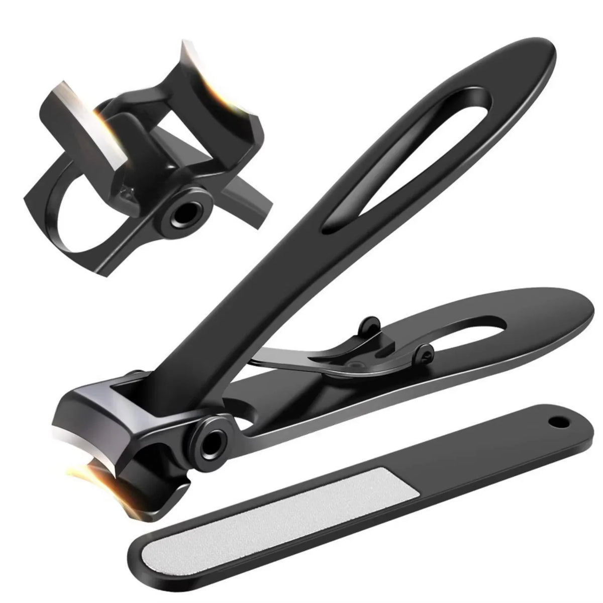 Toenail Clippers Stainless Steel Wide Jaw for Thick Nails Ergonomic Grip
