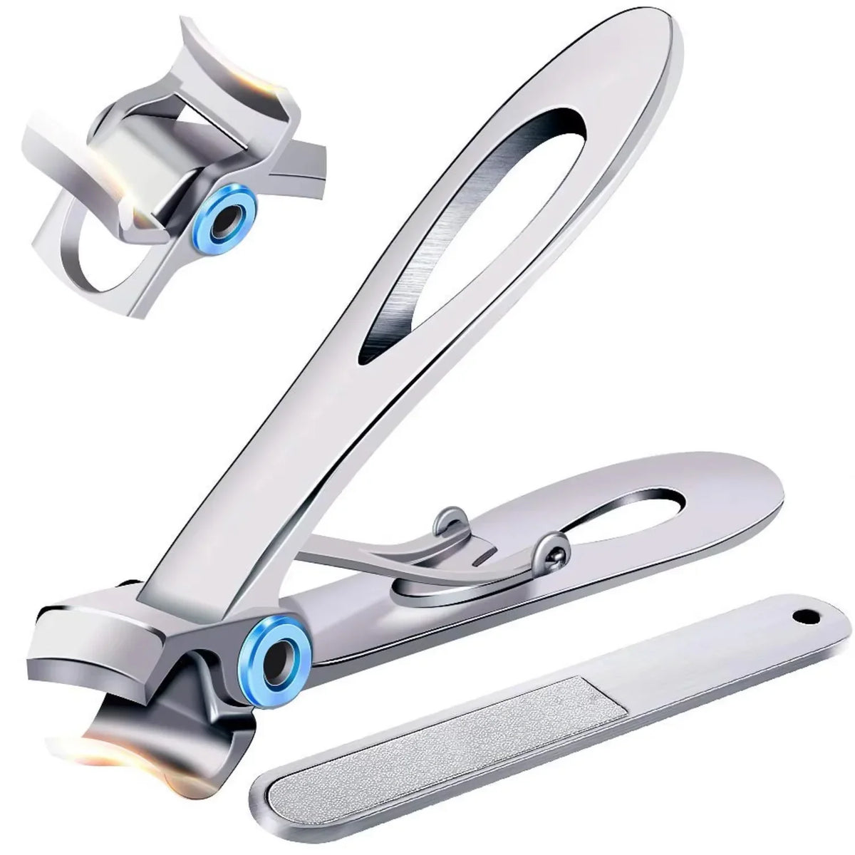 Toenail Clippers Stainless Steel Wide Jaw for Thick Nails Ergonomic Grip