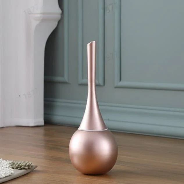 Toilet Brush Flexible Silicone Head Ventilated Holder