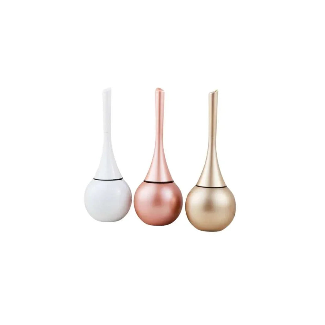 Toilet Brush Flexible Silicone Head Ventilated Holder