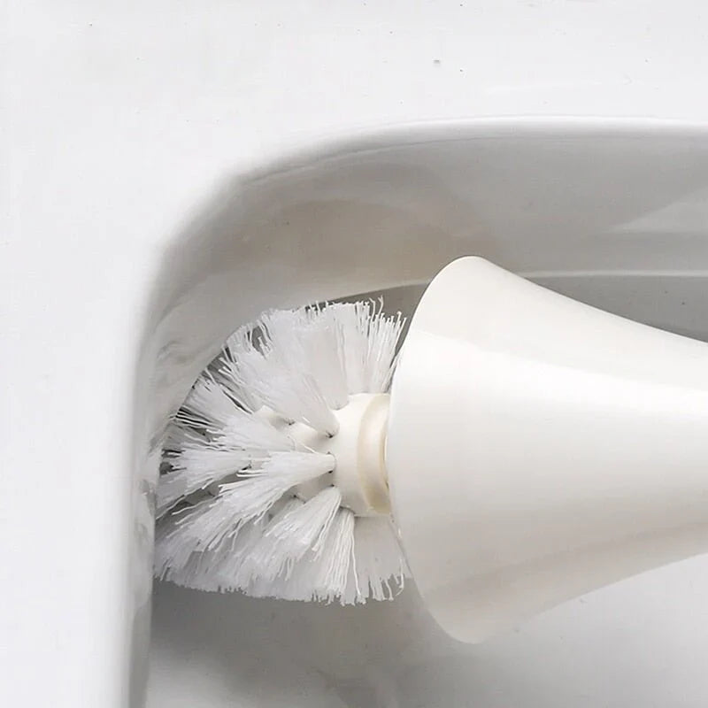 Toilet Brush Flexible Silicone Head Ventilated Holder