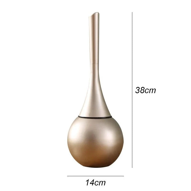 Toilet Brush Flexible Silicone Head Ventilated Holder