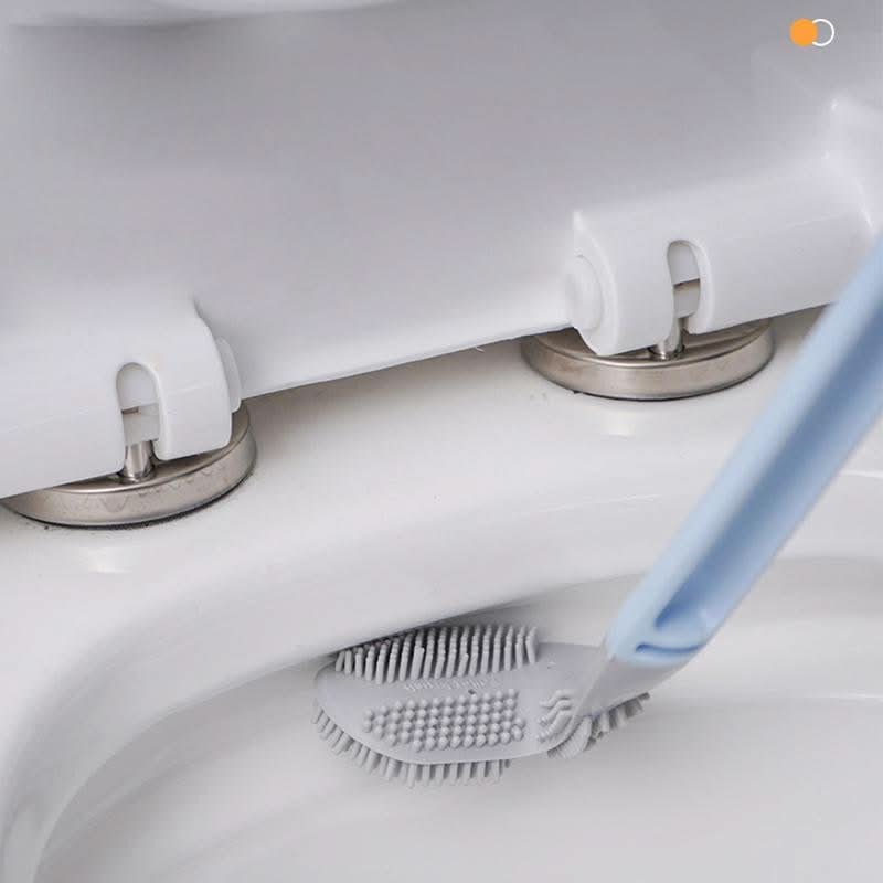 Toilet Brush Triangular Head Scratch-Resistant Bristles Drip-Free Base