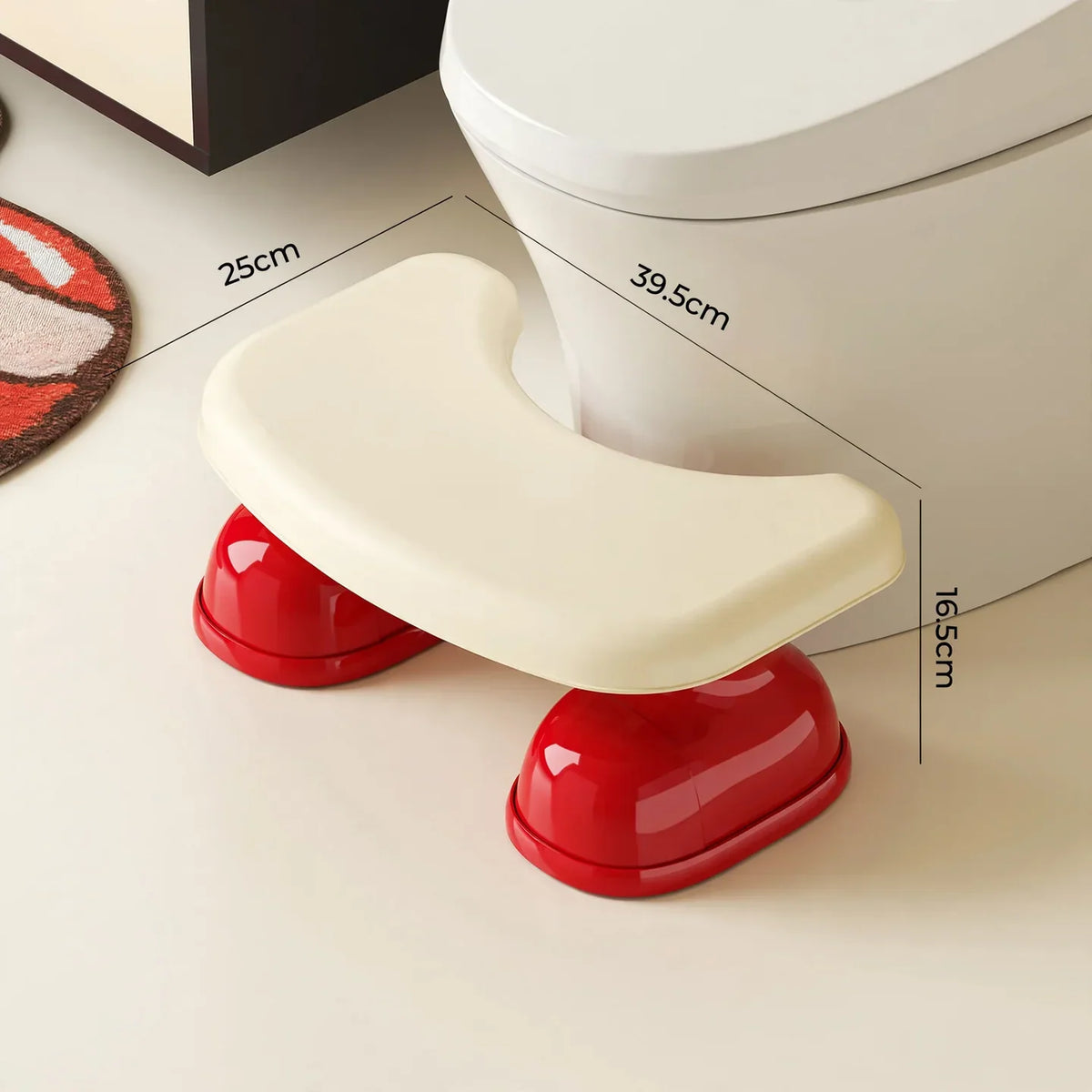 Toilet Footstool Ergonomic Posture Support Space-Saving Design