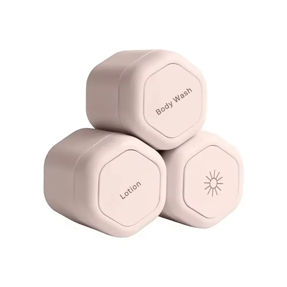 Toiletry Containers Refillable Silicone Leak-Resistant Stackable