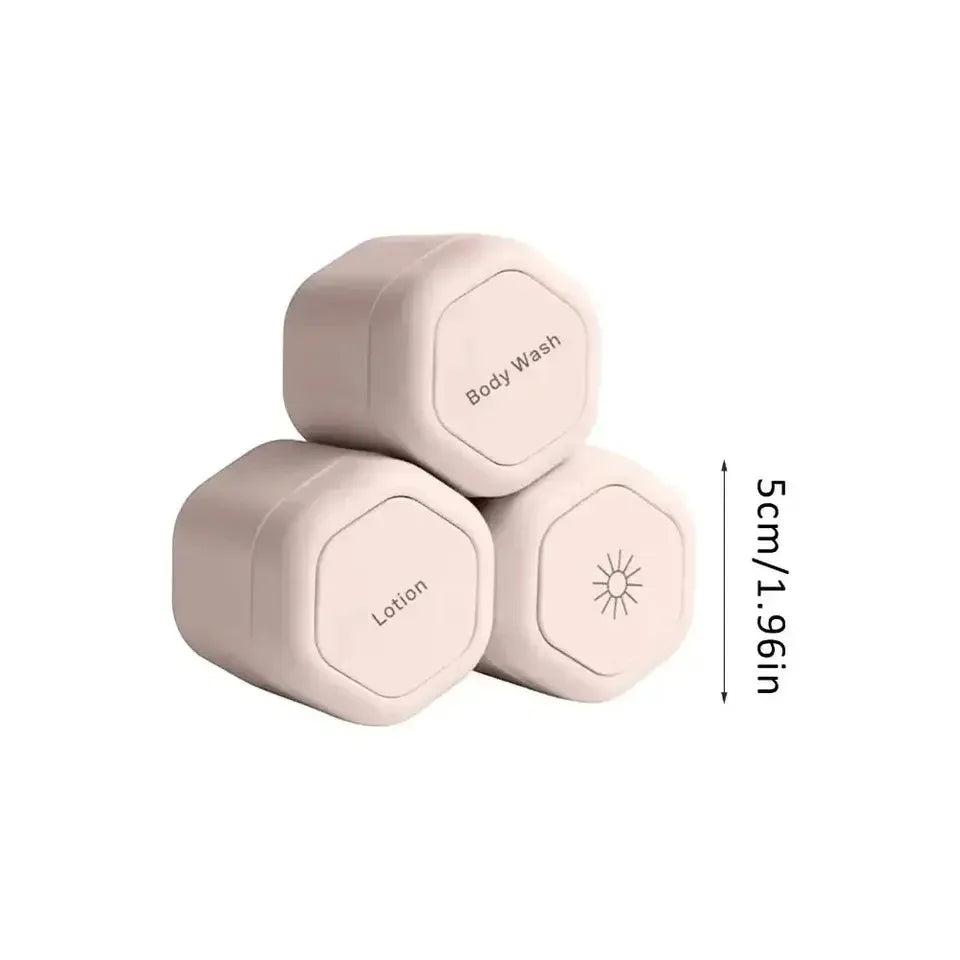 Toiletry Containers Refillable Silicone Leak-Resistant Stackable