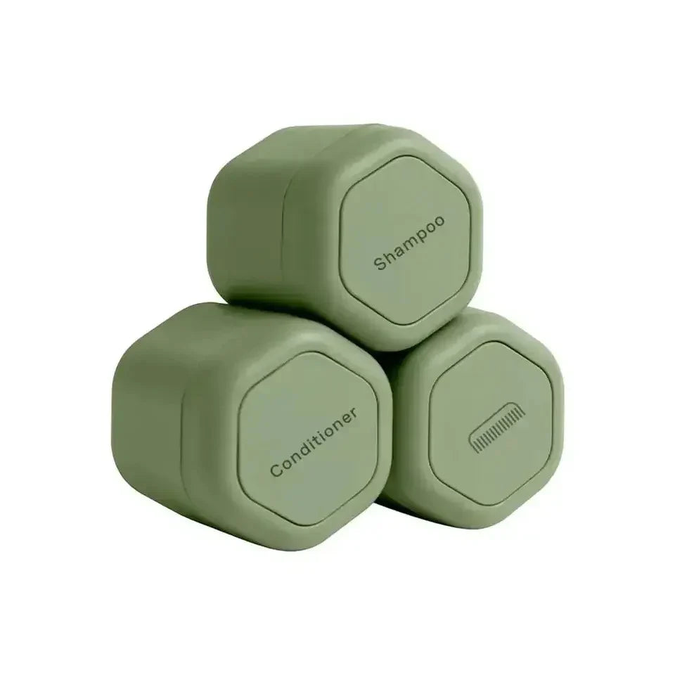 Toiletry Containers Refillable Silicone Leak-Resistant Stackable