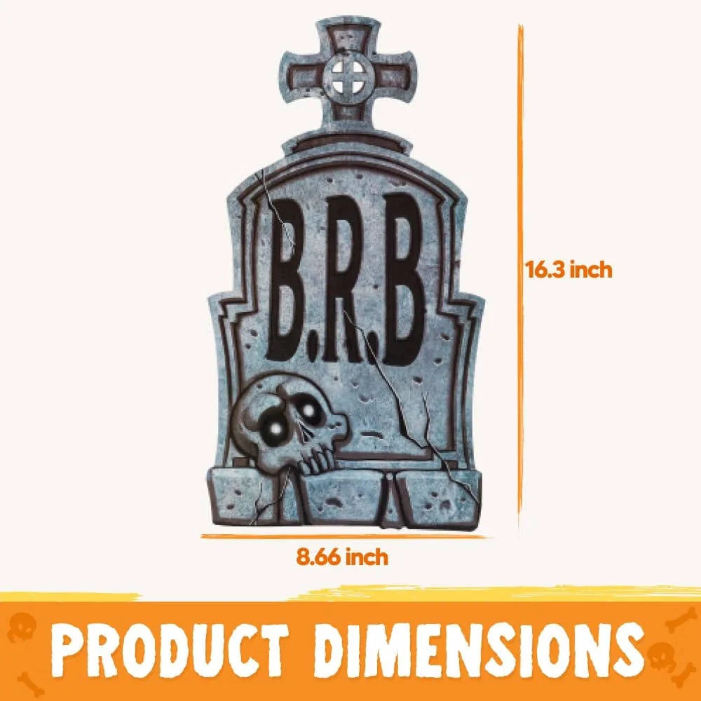 Tombstone Set Weather-Resistant With Metal Stakes 9-Piece