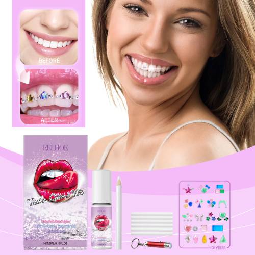 Tooth Gem Kit Sparkling Gems DIY Application