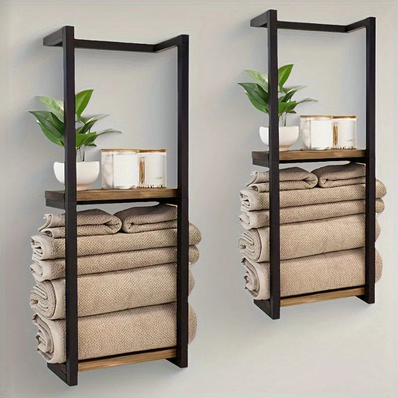Towel Rack Wall-Mounted Stainless Steel Rust-Resistant