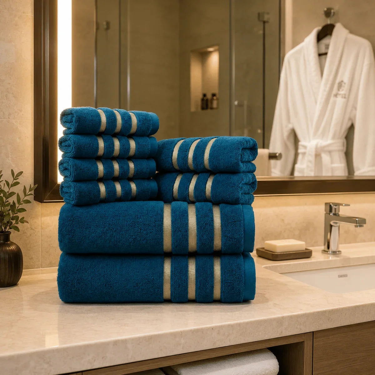 Towel Set Soft Absorbent 8-Piece Set