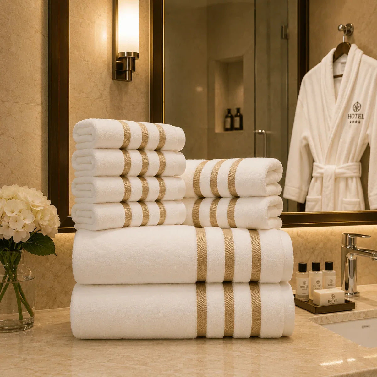 Towel Set Soft Absorbent 8-Piece Set
