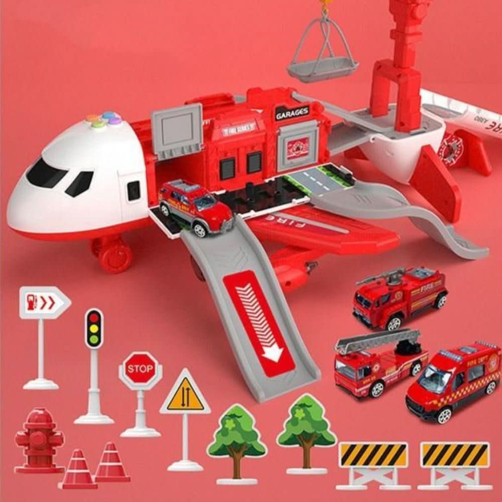Toy Airplane Playset Aircraft 3 Vehicles Accessory Set