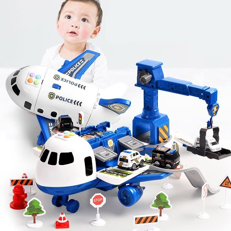 Toy Airplane Playset Aircraft 3 Vehicles Accessory Set