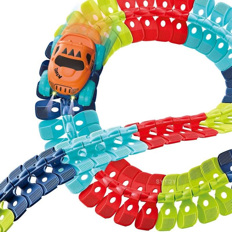 Toy Race Track Set Flexible Curves & Loops