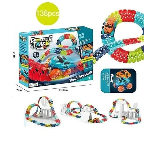 Toy Race Track Set Flexible Curves & Loops