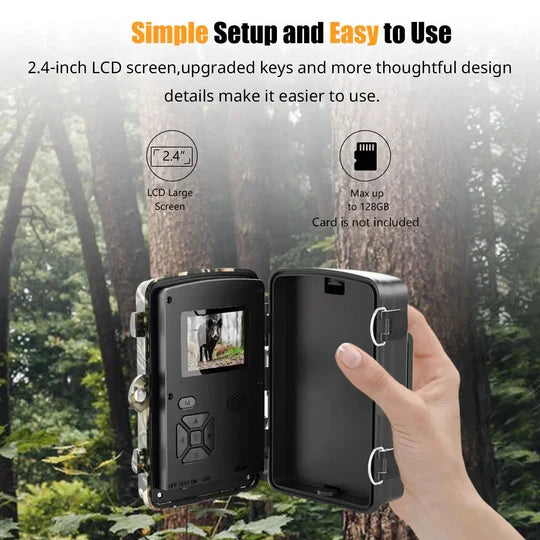 Trail Camera 1080P Night Vision & Motion Detection Weather-Resistant