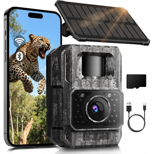 Trail Camera 4K Solar-Powered Night Vision