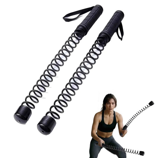 Training Rope Weighted Spring Leather Handles Set of 2