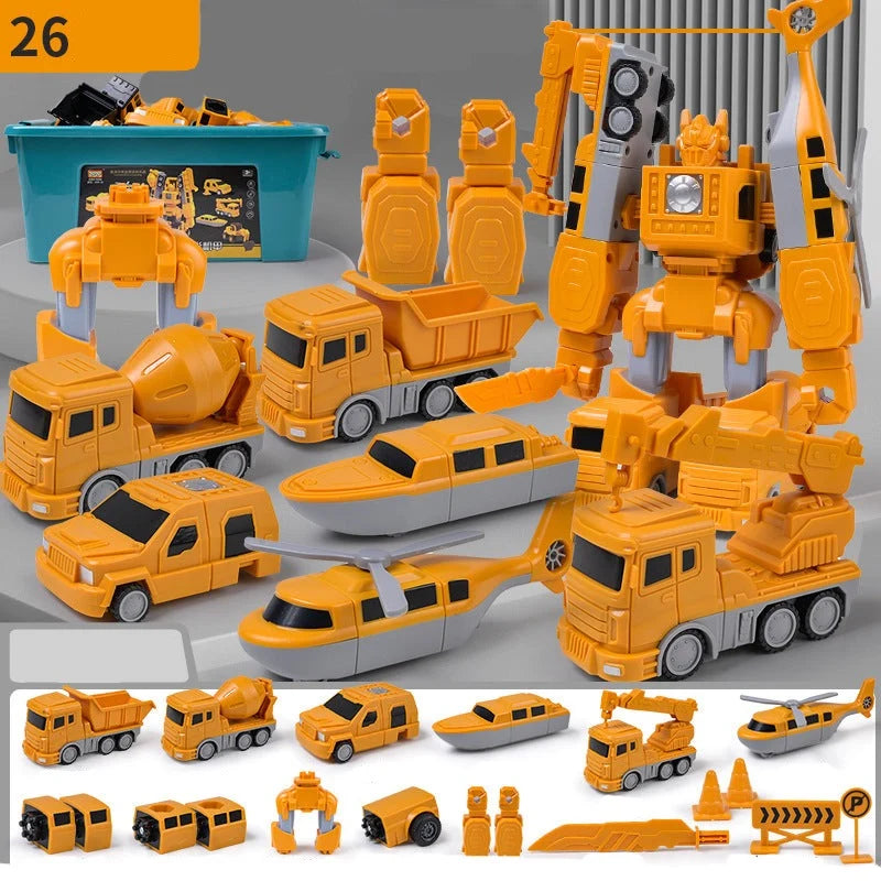 Transformer Toy Magnetic Snap-Together Vehicle & Robot