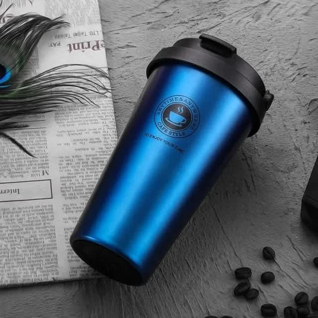 Travel Mug Double-Wall Stainless Steel Leakproof Sliding Lid