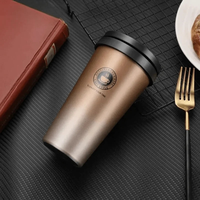 Travel Mug Double-Wall Stainless Steel Leakproof Sliding Lid