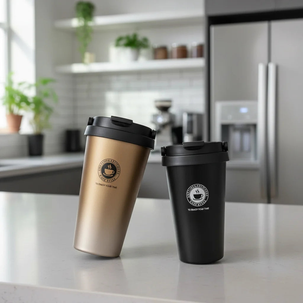 Travel Mug Double-Wall Stainless Steel Leakproof Sliding Lid