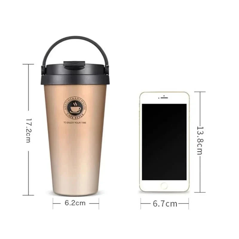 Travel Mug Double-Wall Stainless Steel Leakproof Sliding Lid