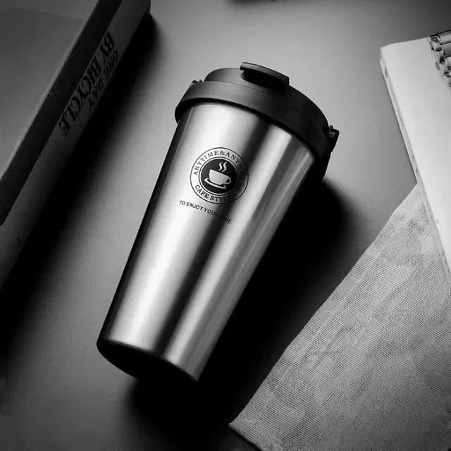 Travel Mug Double-Wall Stainless Steel Leakproof Sliding Lid