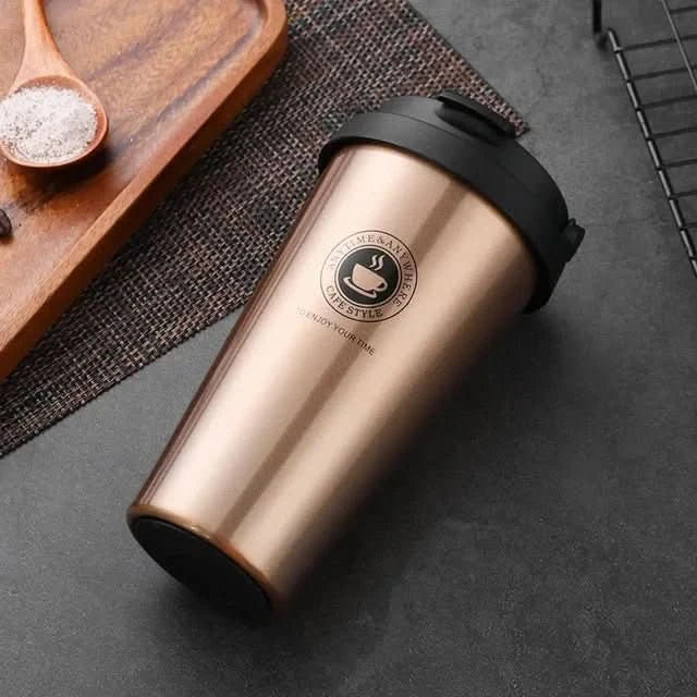 Travel Mug Double-Wall Stainless Steel Leakproof Sliding Lid