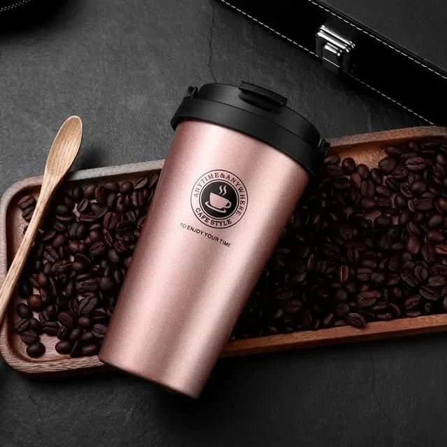Travel Mug Double-Wall Stainless Steel Leakproof Sliding Lid