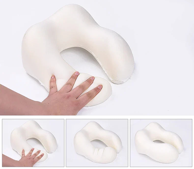 Travel Neck Pillow Memory Foam Adjustable Snap Closure