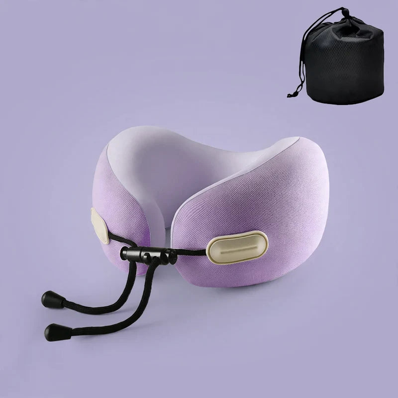 Travel Neck Pillow U-Shaped Memory Foam Compact Design