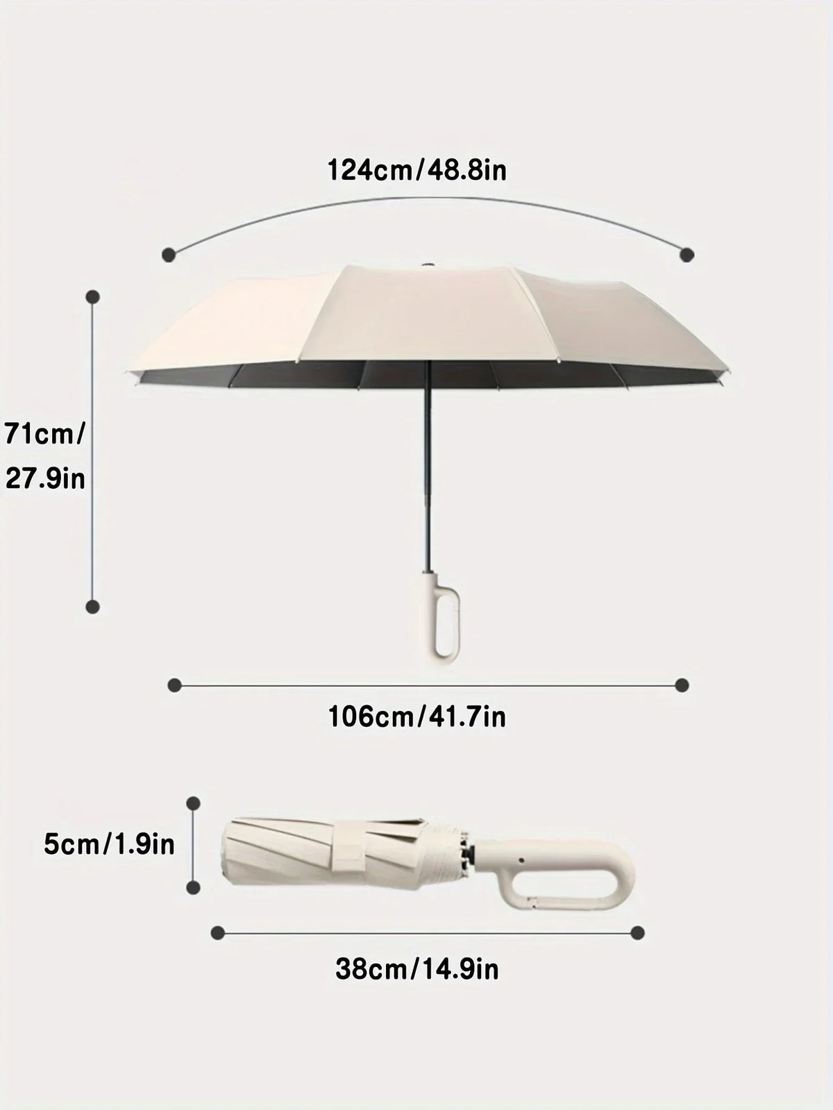 Travel Umbrella Compact One-Touch Automatic Water-Resistant Canopy