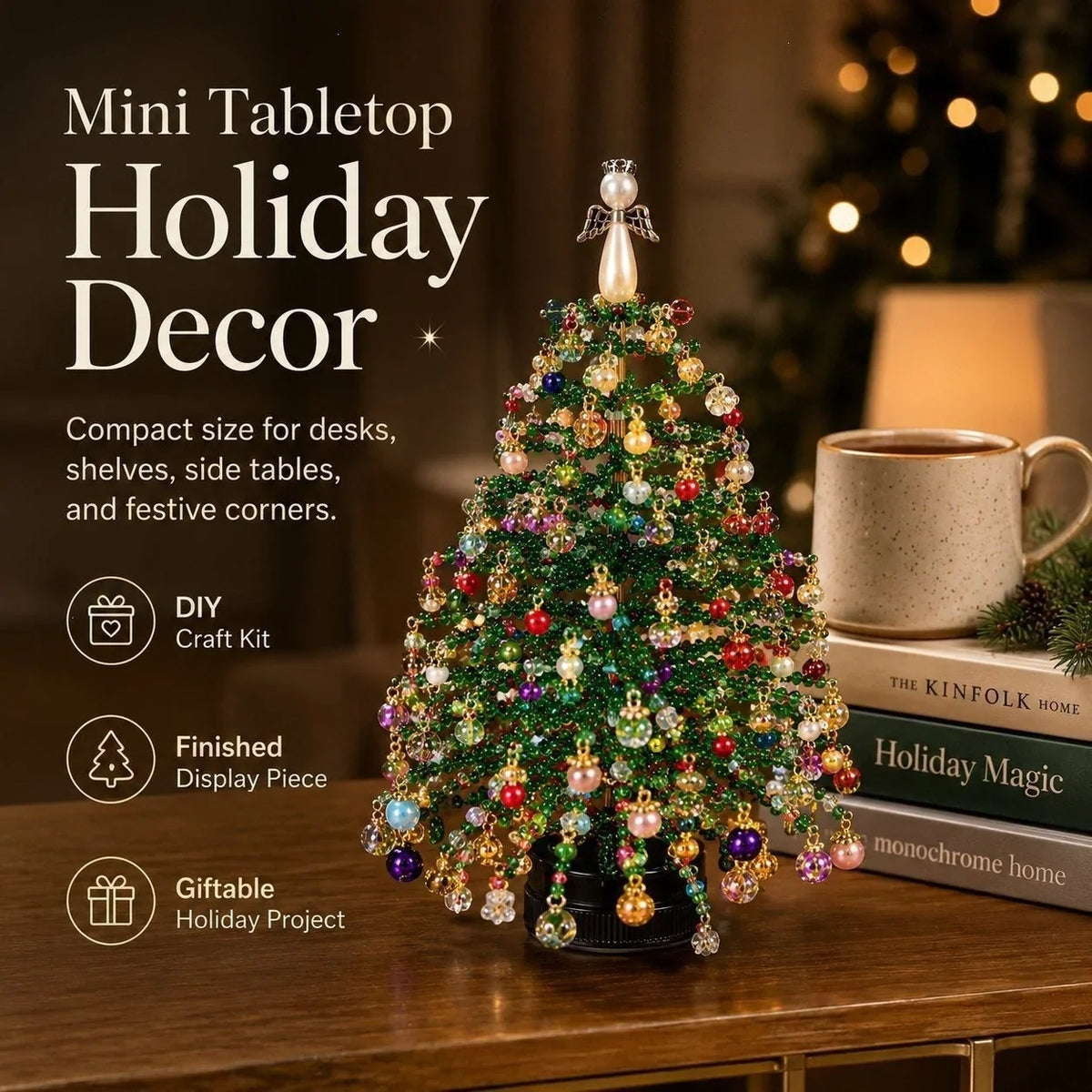 Tree Craft Kit Beaded DIY Tabletop Reusable
