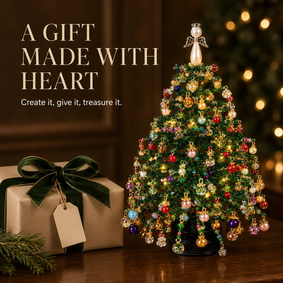Tree Craft Kit Beaded DIY Tabletop Reusable